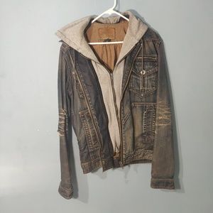 Guess Jeans Denim Distressed Jacket